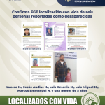Localiza FGE con vida a seis personas reportadas como desaparecidas en Puebla
