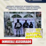 Catean inmueble en la Benito Juárez y aseguran 31 dosis de presunto cristal